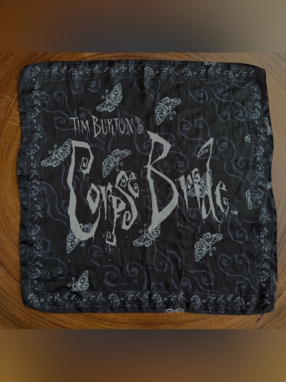 Tim Burton's Corpse Bride Black Bandana Handkerchief